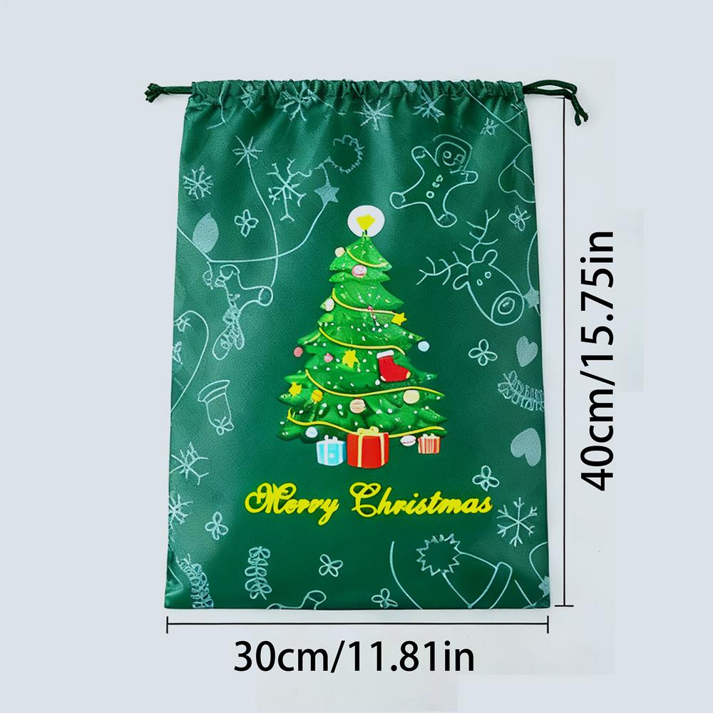 

Christmas Goodie Bags Reusable Non-Woven Pouch Christmas Cookie Bags For Holiday Winter Party Celebration Food Candy Treat Others
