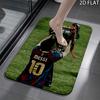 Messi 3pcs Pattern Flannel Nonslip Absorbent Washable Decorative Bathroom Home Toilet Seat Cover Mat Set