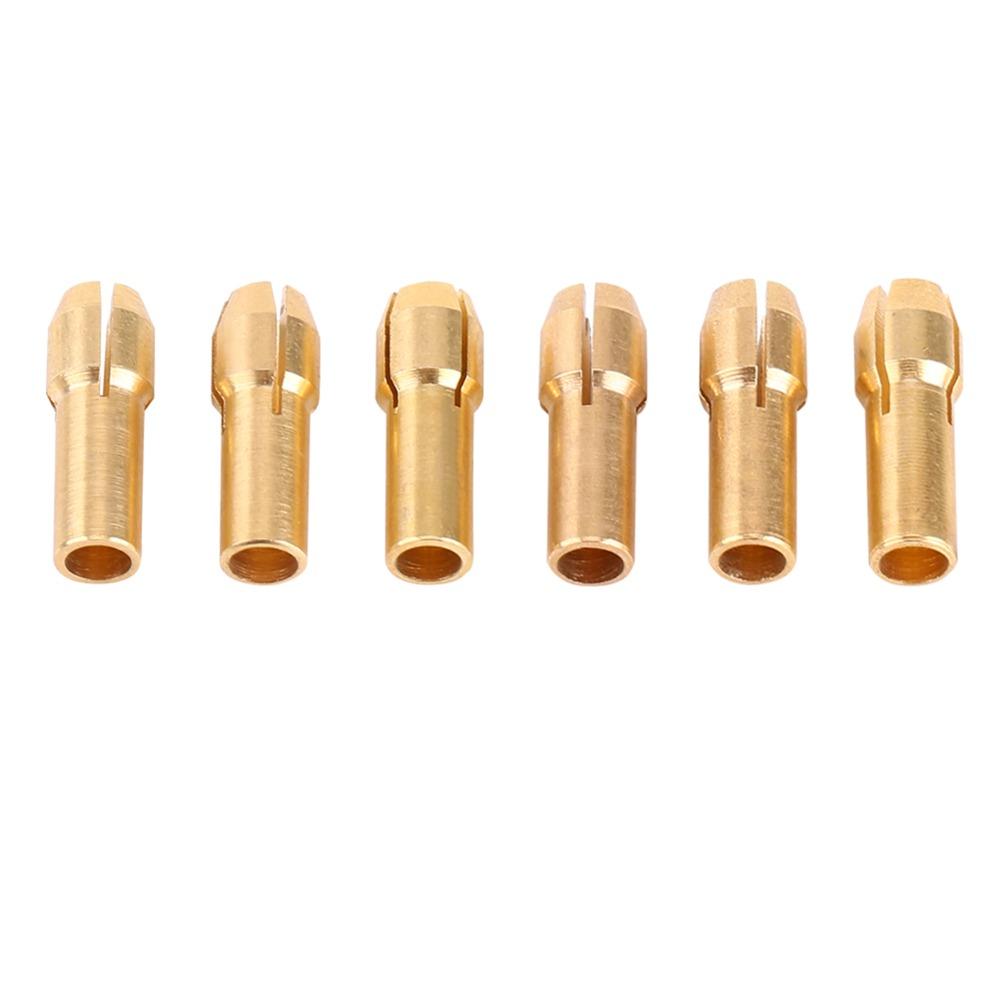 6pcs Brass Material Collet Chuck Sleeves M8x0.75 Cap Drill Chuck Collet Nut Set  Fast Chucking