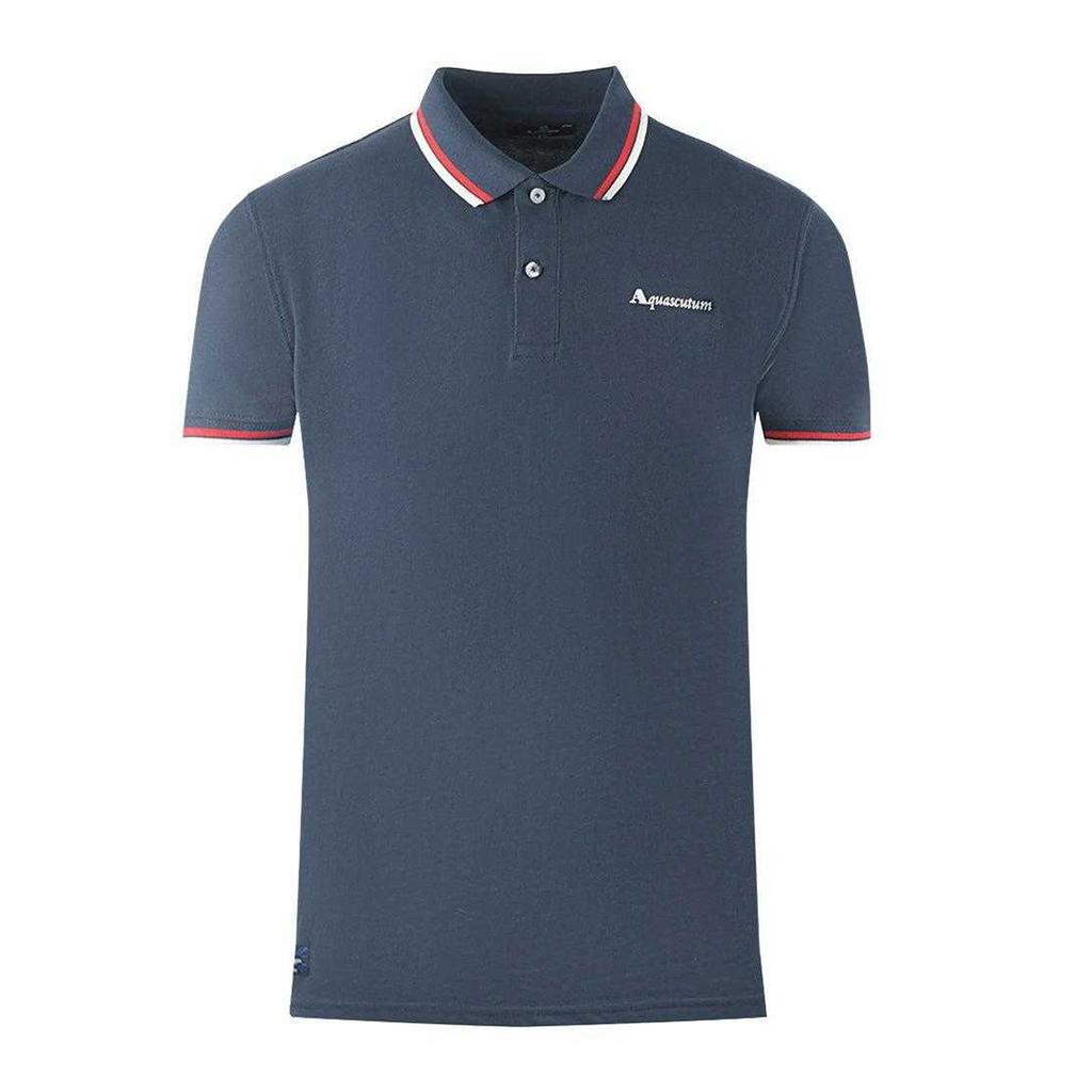 Aquascutum Unisex Adult Double Tipped Collar Logo Polo Shirt