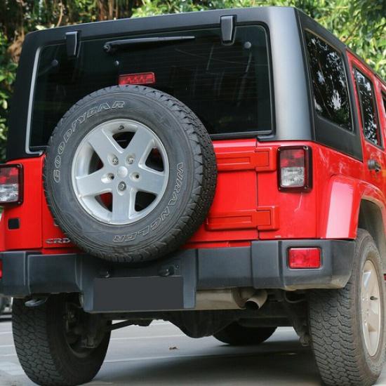 For 07+ JK Jeep Wrangler Tailgate Hinge Cover Spare Tire Rear Door Liftgate Trim