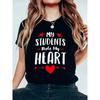European Sizes Casual Short-Sleeve Crew Neck T-Shirt with Graphic Print, Perfect for Summer And Spring, Designed for Women