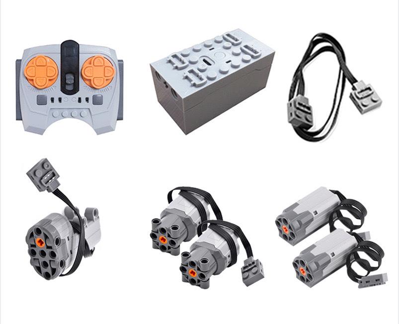 Cross-border Motor Building Blocks: Power Set with Remote Control, Receiver, and Lithium Battery