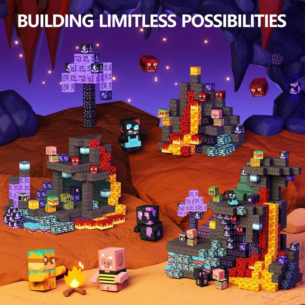 Magnetic Building Blocks Mine World Magnetic Cave World Brick Cube Toys Set STEM Sensory 2025 Best Gift for Boy Girl Children