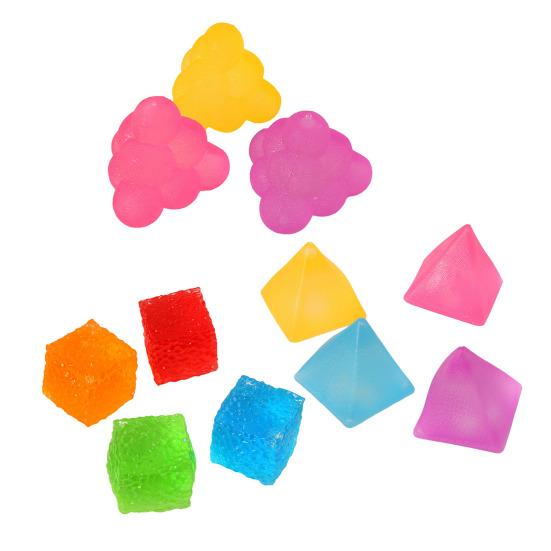 Anxiety Relief Cube Squeeze Toy Frosted Cone Sensory Stress Toy Soft Stretchy Geometry Pinch Toy Home Office Relaxation Tool
