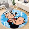 1pc Popeye Sailor Office Round Area Rug, Under Office Chairs Bedroom Living Room Home Decor, Room Deco