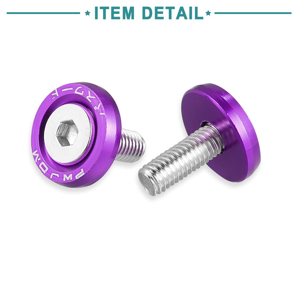 ACROPIX Fender Washers Bumper Washers Bolts Engine Bay Dress Up Kit M6 Purple 10pcs
