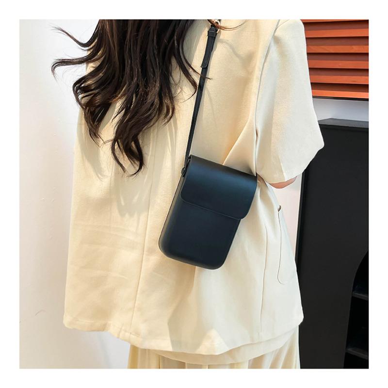 Candy Color Saddle Faux Leather Bag Sweet Small Square Phone Purse for Women CLE