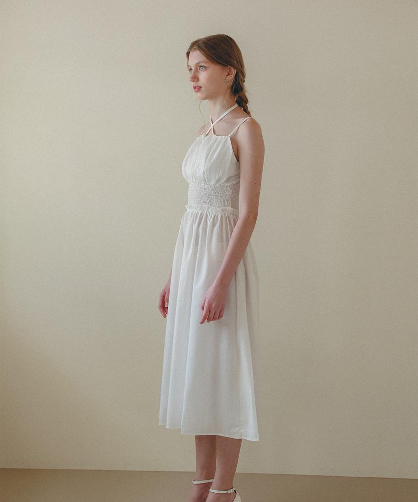 Hypernet Halterneck Fairy Dress_White
