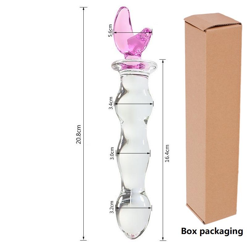 Glass Crystal Dildo Anal Plug Lesbian Sex Toy Vaginal Clitoral Stimulation Stick Smooth Sex Product For Female Masturbation