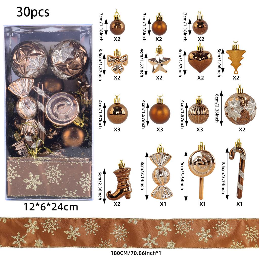 Christmas Balls Ornaments Delightful Classic Gift Set Shatterproof Plastic Decor for Xmas Tree Holiday Wedding Party Decorations