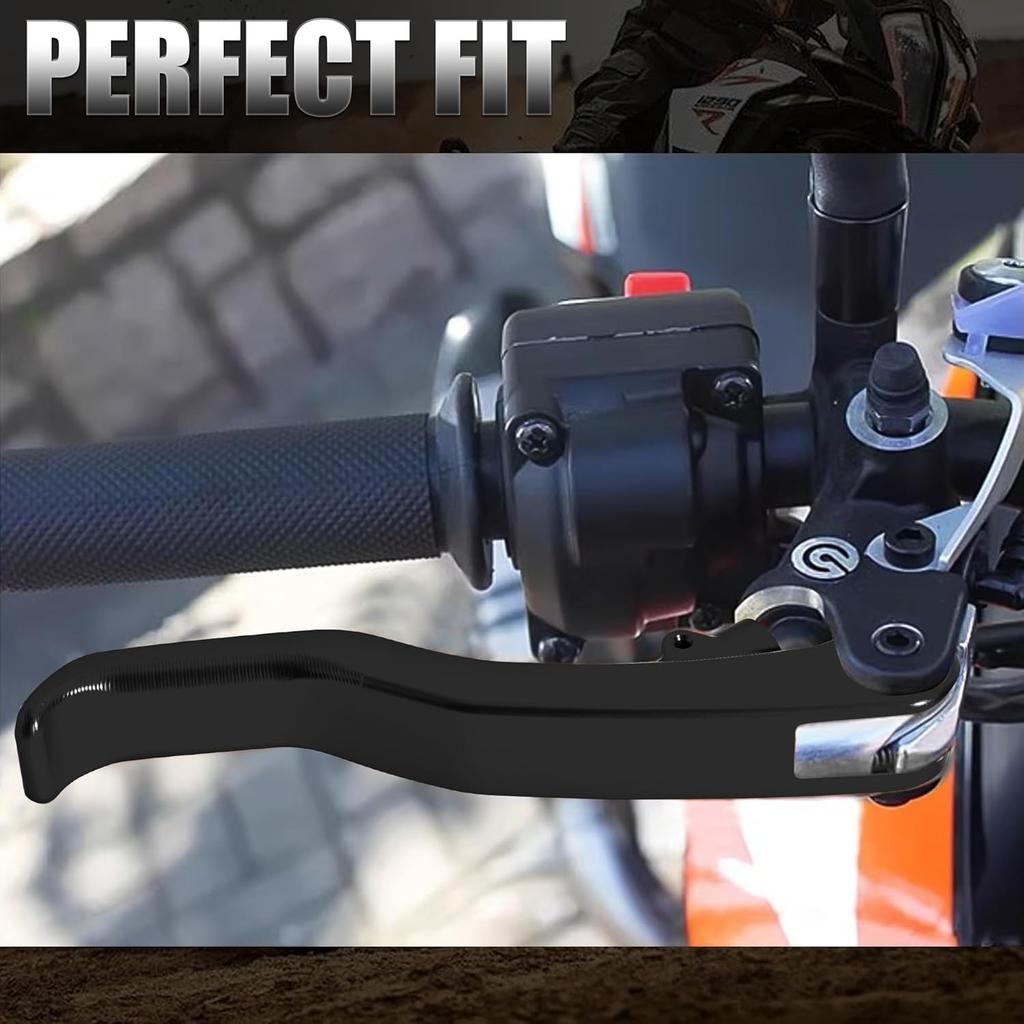 Aluminium Shorty Kupplungshebel Handbremshebel Kompatibel mit KTM 690 Enduro R 2014-2023, 690 SM/SMCR/SMC 2007-2023, 1050 ADV/R, Siehe Passform, Schwarz