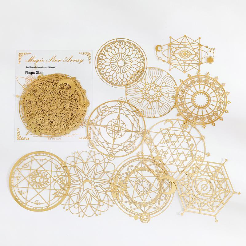 Momo Romantische Geschichten-Reihe: 10 Blatt Heißfolien-Spitzenpapier für DIY Japanische Planer