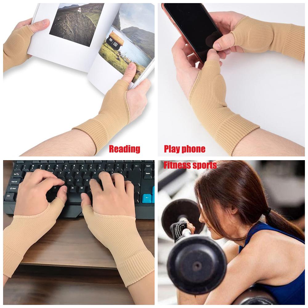 Thumb Wrist Support Brace with Gel Pad – Breathable Compression Sleeve for Arthritis, Tendonitis & Pain Relief (1 Pair)