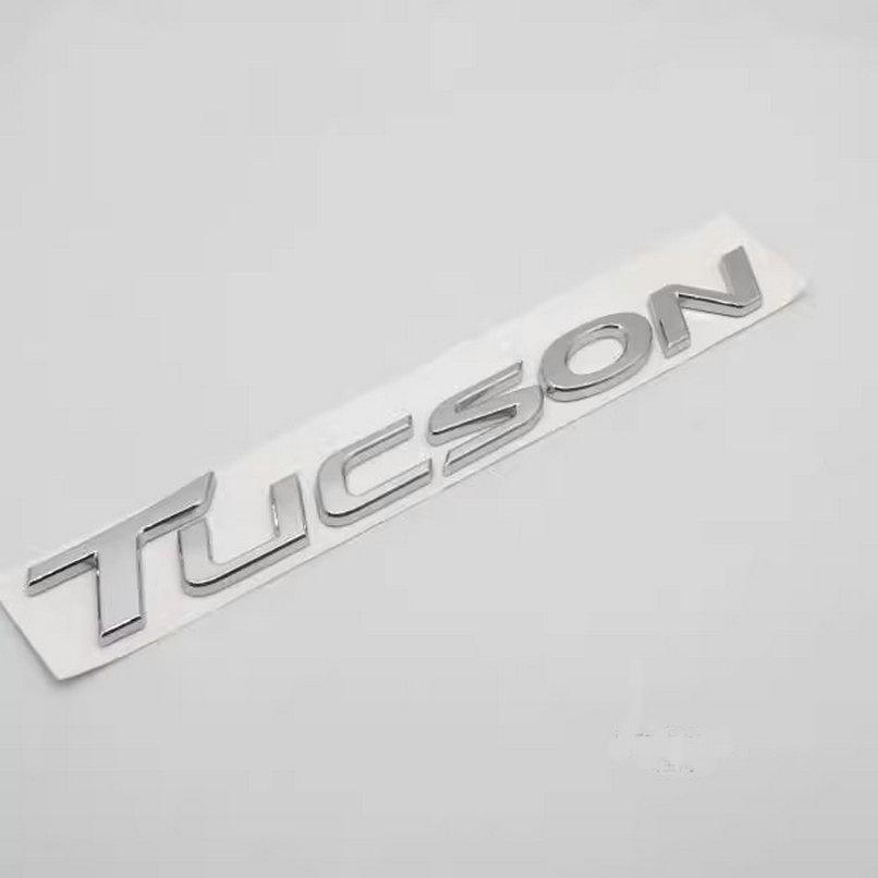 HWCB2 3D ABS  TUCSON Styling Car Logo Letter Decal Tail Rear Trunk Emblem Badge Sticker For Hyundai Auto Decoration Accessories