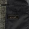 Durban Made In Japan Check Linen Wool Blend Tailored Jacket Gray Men's Used