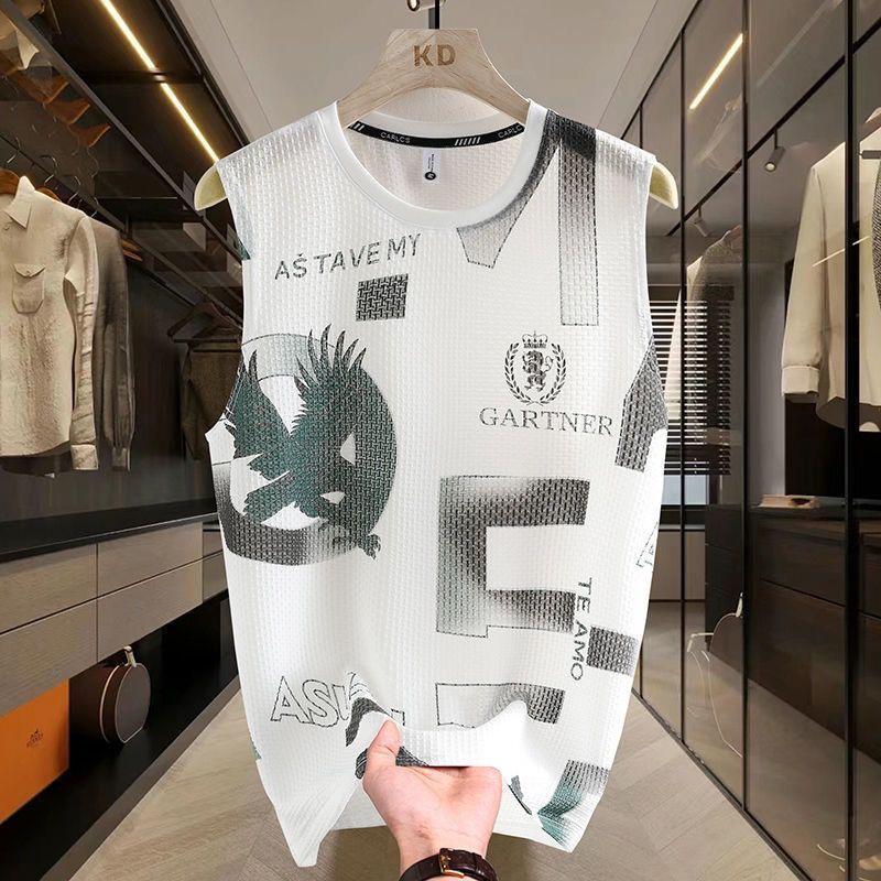 

Мужская летняя майка без рукавов из прохладного ледяного шелка 3XL