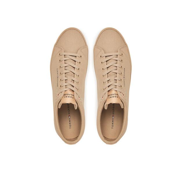 Men's Sneakers Tommy Hilfiger Th Hi Vulc Low Core Canvas Fm0fm05396 Beige