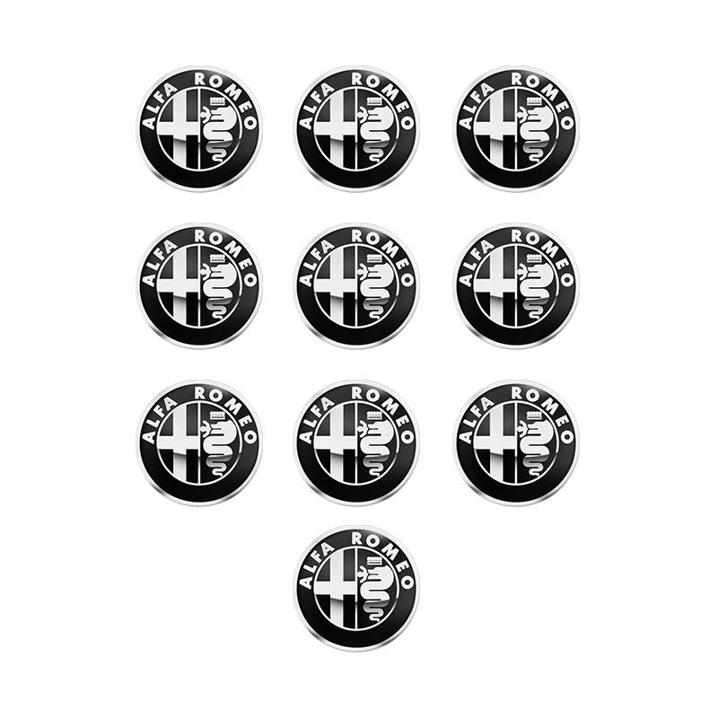 For Alfa Romeo 11mm 14mm Car Key Metal Emblem Sticker Accessories For Alfa Romeo Giulia Stelvio Giulietta 156 159 147 Mito Tonal