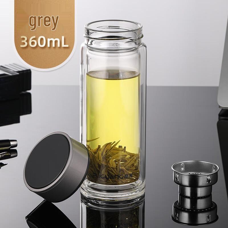 Fuguan Double-Layer Borosilicate Glass Water Bottle