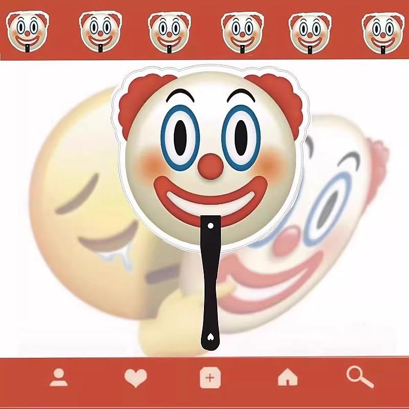 Clown Fan Portable Durable Funny Joker-Style Student Summer Mask