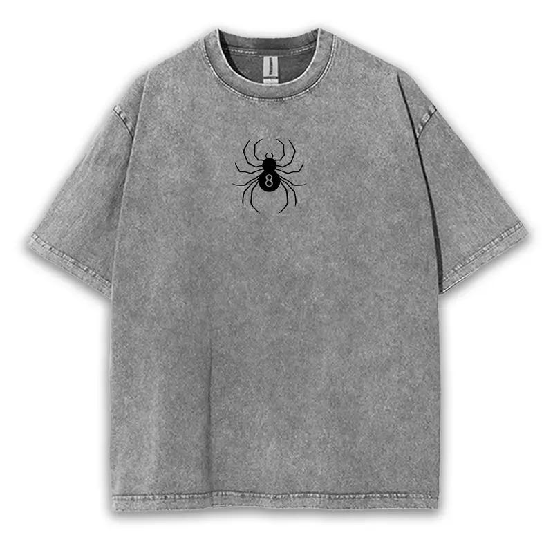Anime HUNTER×HUNTER Shizuku T-shirt Vintage Washed Oversized T Shirt Men Women Clothing High Quality Cotton Short Sleeve Tees