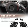 Set of 12 Steering Wheel Button Stickers Cover Switch Button Decoration for Mercedes-Benz a Class 2013-2015 Interior Trim Accessory Black