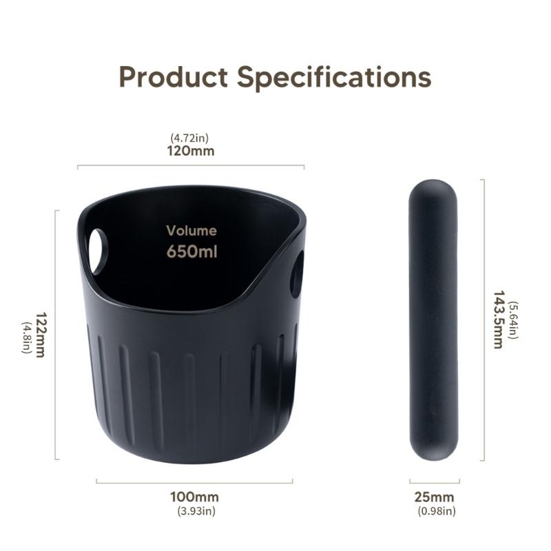 Convenient Coffee Dregs Bins  Multipurpose Antislip Coffee Grounds Bins  Durable ABS Coffee Waste Container for Home Bar