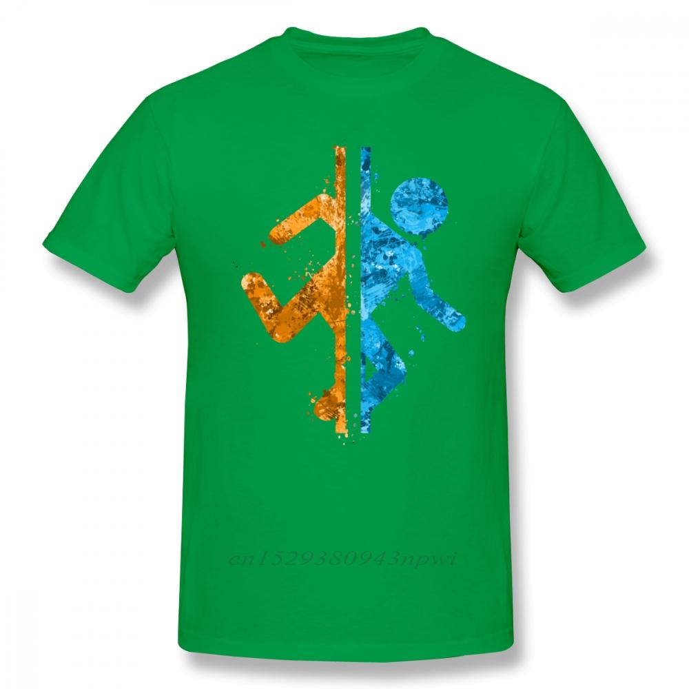 Portal T Shirt Portal Splatter TShirt Printed Casual Tee Shirt Mens Cute Cotton Short Sleeves Tshirt