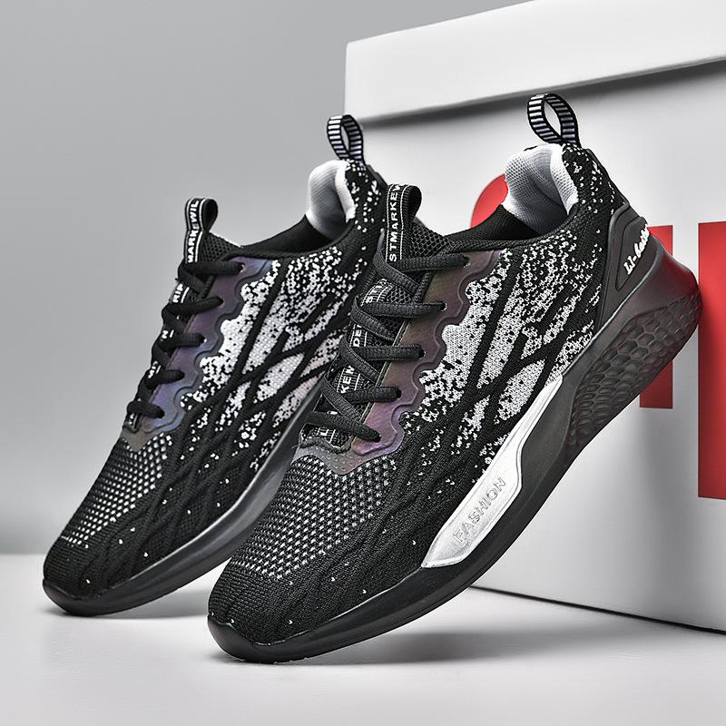 Spring popular men's shoes fly-woven mesh men's shoes trendy shoes ultra-light fashion casual shoes sports shoes running shoes men
