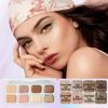 8-Color Waterproof Blush Eye Shadow Palette Make-up for Women Shimmering Pink Long-Lasting Glitter Finish Rare Beauty Cosmetics