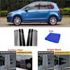 Columna de puerta de ventana de coche de fibra de carbono, cubierta de poste de pilar BC, ajuste apto para VW Golf Sportsvan 2016, efecto espejo PC