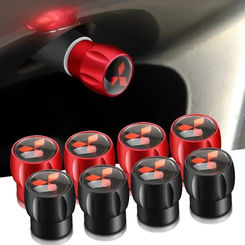 for Mitsubishi Badge Car Wheel Valve Valve Stem Caps Outlander ASX Eclipse Lancer Galant L200 Colt Pajero Accessories