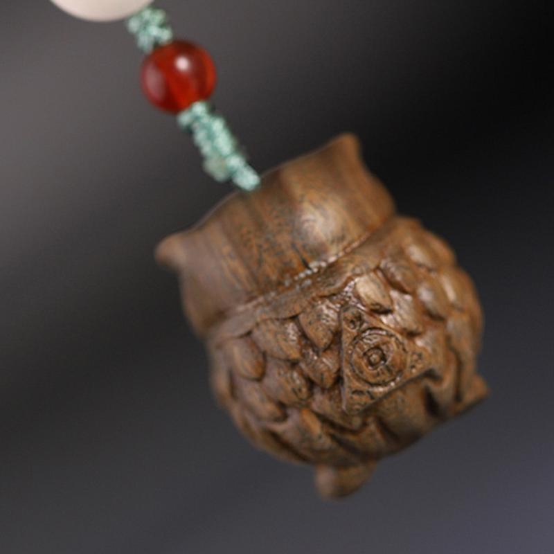 Owl Wooden Keychain Portable Fashionable Phone Charm Delicate Owl Decor Purse Pendant For Family Friends Colleagues