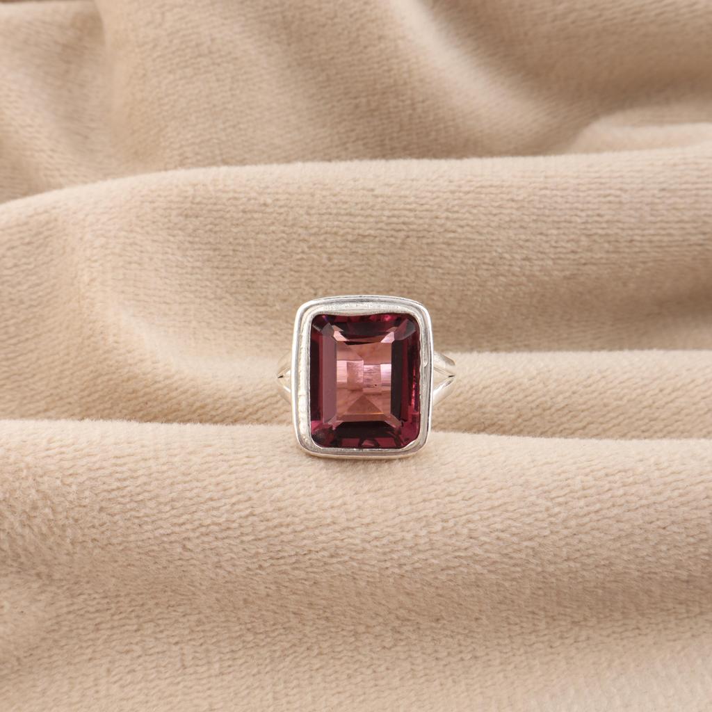 Natural Rhodolite Gemstone 925 Sterling Silver Handmade Jewelry Girls Dainty Rings For Women RR-79-3