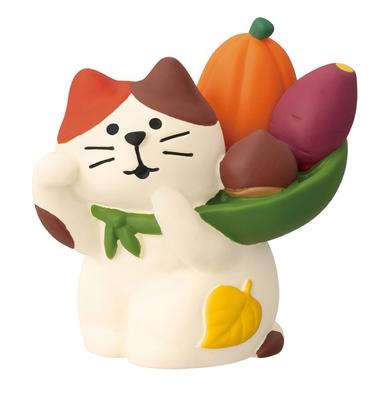 Decoración Corporativa pepino Lucky Maneki-neko (Gato que saluda) para Buena Cosecha Tamaño Aprox.. W4.4 D3.2 H4.5 ZCB-47528