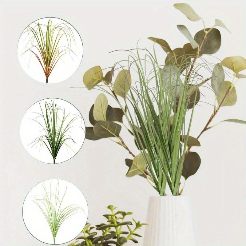 10pcs Artificial Onion Grass Fake Greenery for DIY Wedding Venue Home Decor Potted Ornament Fake Plant Garden Decoration