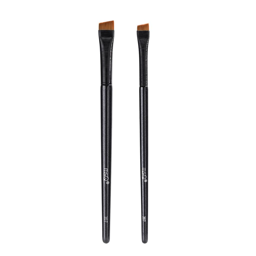 MSQ Makeup Eyeliner Eyebrow Makeup Brush Makeup Easy to Apply Brushes, 2-Pack, Brush, Brush, Set, Tools, Ultra-Fine Blade, Angled, Soft,