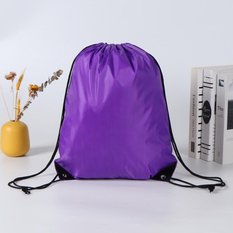 Rainbow Double Shoulder Drawstring Backpack - 210D Polyester, Customizable Logo, Ideal for Sports or Gym.