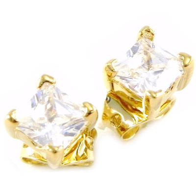 [G1971] - White Gold Plated 'Essentiel' Earrings 5 ​​mm