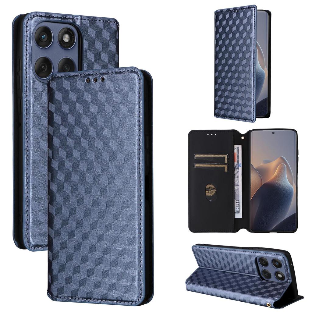 Housse à rabat pour Motorola Moto Edge 60 Fusion Cuir PU Protection intégrale Avec [Blocage RFID] Antichoc Durable Rétro Étui de téléphone