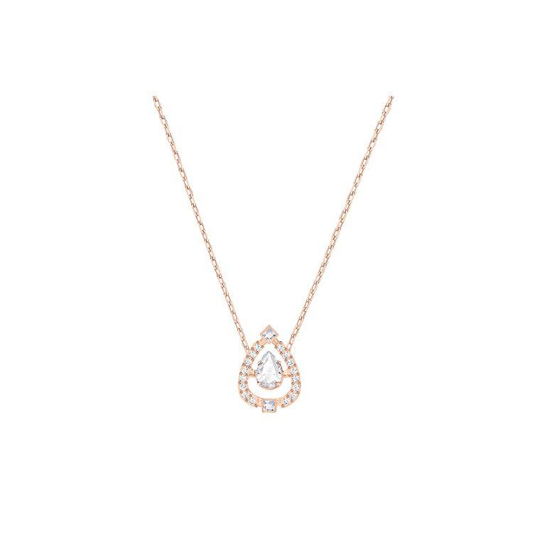 

Swarovski Droplet Heart Necklace Women necklace Rose-Gold 5451993 Box (Random Color)