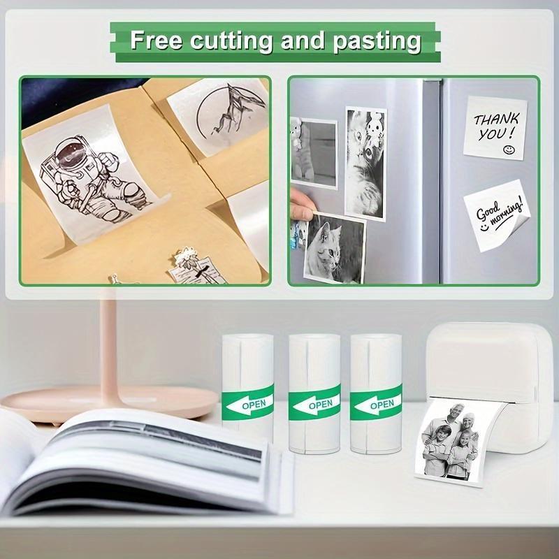 5/10 Rolls Mini Printer Paper, Self-adhesive Thermal PaperPrintable Sticker Paper for Pocket Thermal Printers