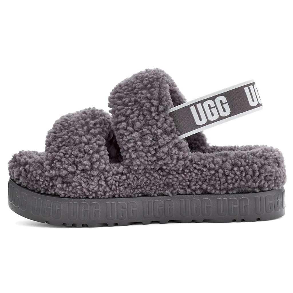 UGG Oh Fluffita Sandals Gray Women's 1120876-SHA