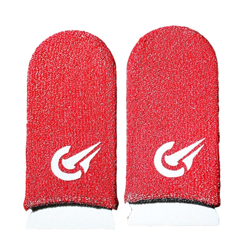 Breathable Silver Fiber Touch Display Finger Covers 360 Degree Fit Anti Slip Gaming Accessories for Mobile Devices 2pcs
