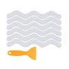 6/12/24Pcs Anti Slip Shower Stickers With Scraper Safety Bathtub Strips Adhesive Decal Waterproof  For Bath Tub Shower Stairs