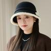 Mode Wolle Retro Fischerhut Herbst und Winter Damen Warmer Plüsch Beckenhut