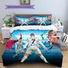 Football Ronaldo Pattern Bedding Home Decoration Birthday Gift (1 * duvet cover + 2 * pillowcase, without core)