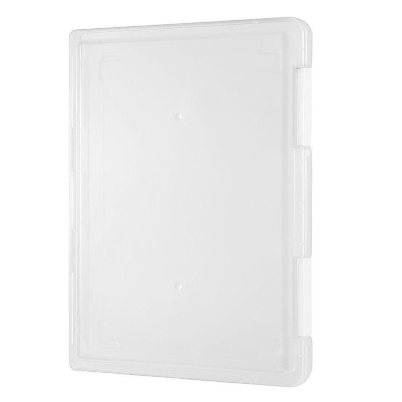 

1Pc A4 Morandi Plastic Storage Box with Flip Top Lid Dustproof Waterproof Contract Storage Desktop Organizer for Office Supplies