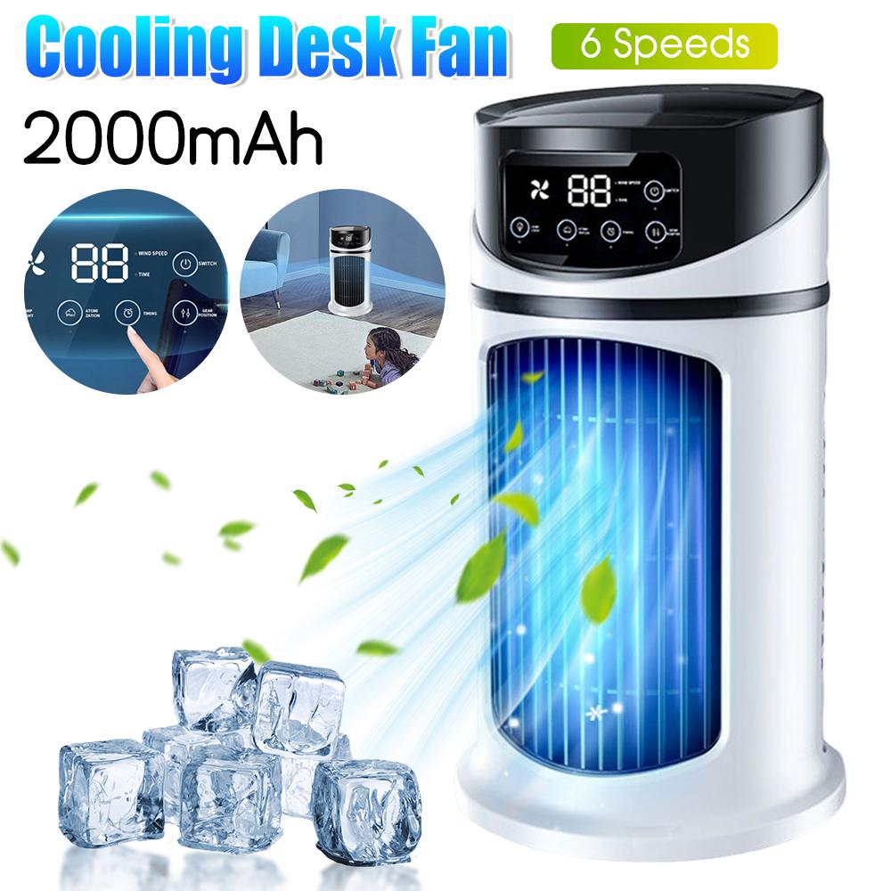 Portable spray Desktop Air Cooler 6 Speeds Mini Air Conditioner Multifunctional Timed Air Cooling Fan Home Office Air Cooler